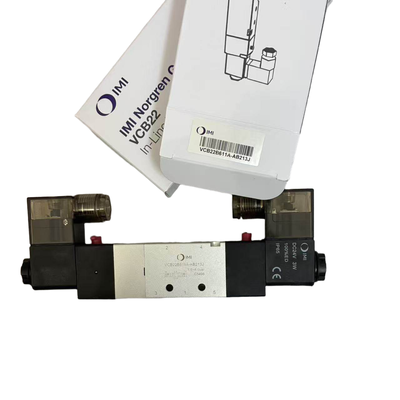 5/3 gesloten middenspoel magneetventiel NORGREN VCB22B611A-AB213J G1/4 24VDC Dubbel magneetventiel positioneringsventiel voor zwevende klemming 5 poorten 3 posities