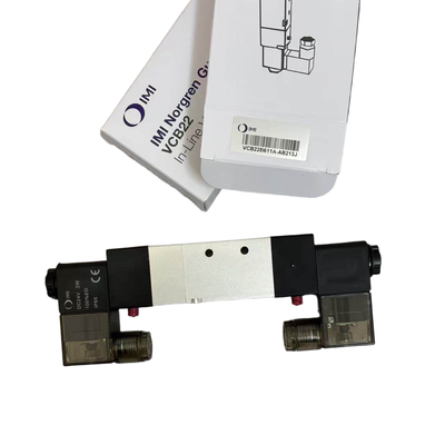 5/3 gesloten middenspoel magneetventiel NORGREN VCB22B611A-AB213J G1/4 24VDC Dubbel magneetventiel positioneringsventiel voor zwevende klemming 5 poorten 3 posities