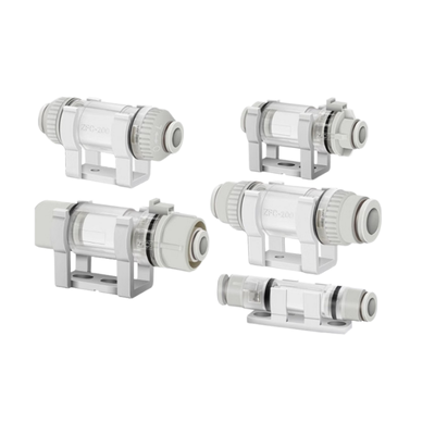 SMC ZFC200-08B Inline Pneumatische Zuigfilter Eén-Druk-In Connector-100kPa-1.0MPa Werkbereik Gereedschap-Loze Elementvervanging Voor Robot Pick-and-Place Vacuüm Hulpcircuit