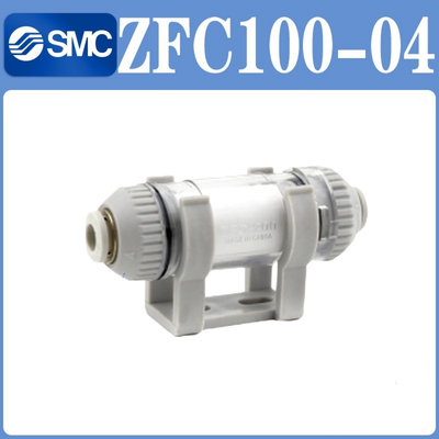 SMC ZFC100-04 ZFC Serie Compact Inline Luchtzuigfilter 10µm Filtratie Vervangbaar Filterelement One Touch Fitting Beschermt Vacuümgenerator En Pneumatische Automatiseringscircuit