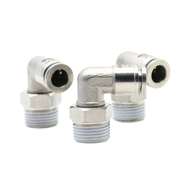 Push-in pneumatische armaturen SUS 316L 90 graden rechthoekige buisverbinding KQG2L06-01S