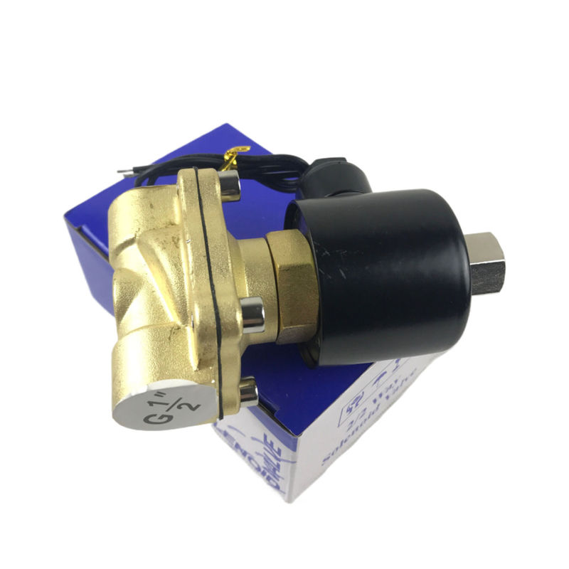 1 inch 2W200-25 Messing elektrisch magnetoventil Normaal gesloten NPT Waterlucht Messing magnetoventil NC 2-weg