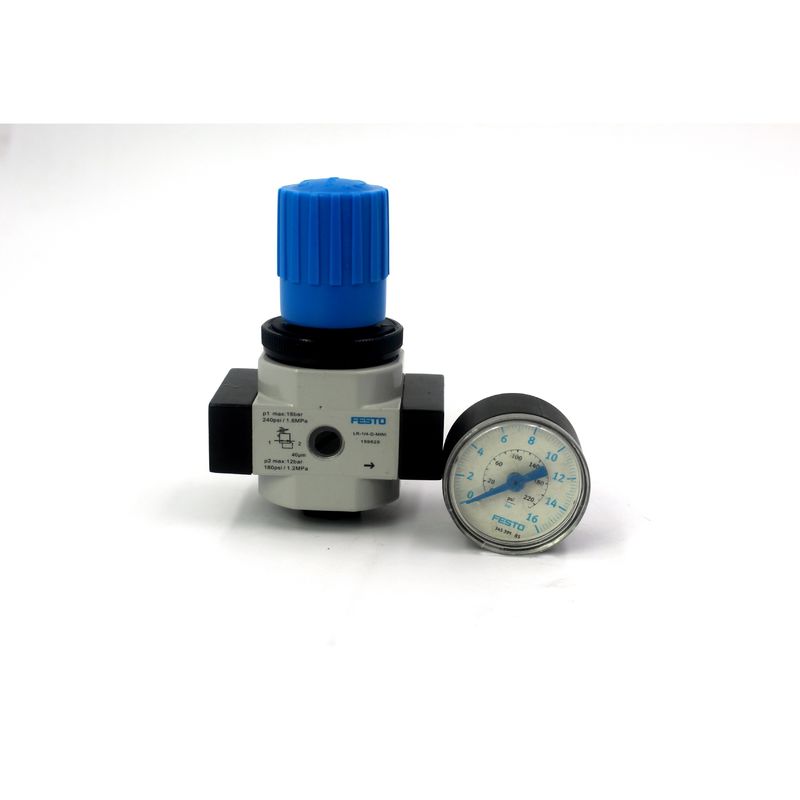 FESTO Zinklegering LR-3/8-D-MINI 162580 LR-3/8-D-MINI-MPA 8002286 Drukregelklep met drukmeter 0,5-12 bar