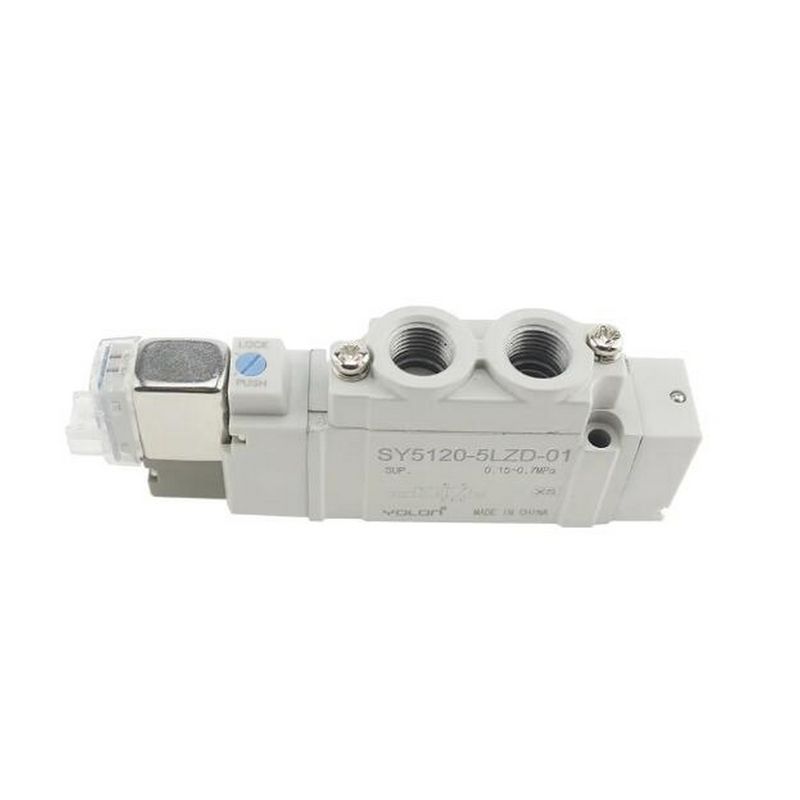 SY5320-5LZD-C6 DC12V One-Touch Fitting Port Grootte ø6 3 Positie Gesloten Centrum