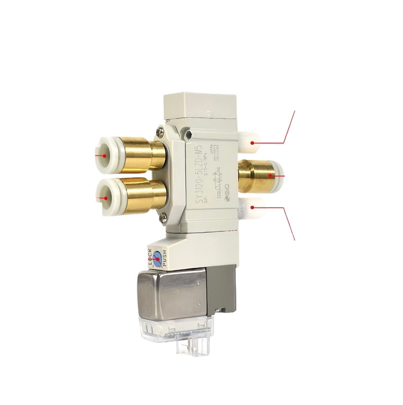 SMC SY3420-5LZD-C4 Pneumatische magnetoventil DC24V 3 Positie Uitlaatcentrum Portgrootte Ø4