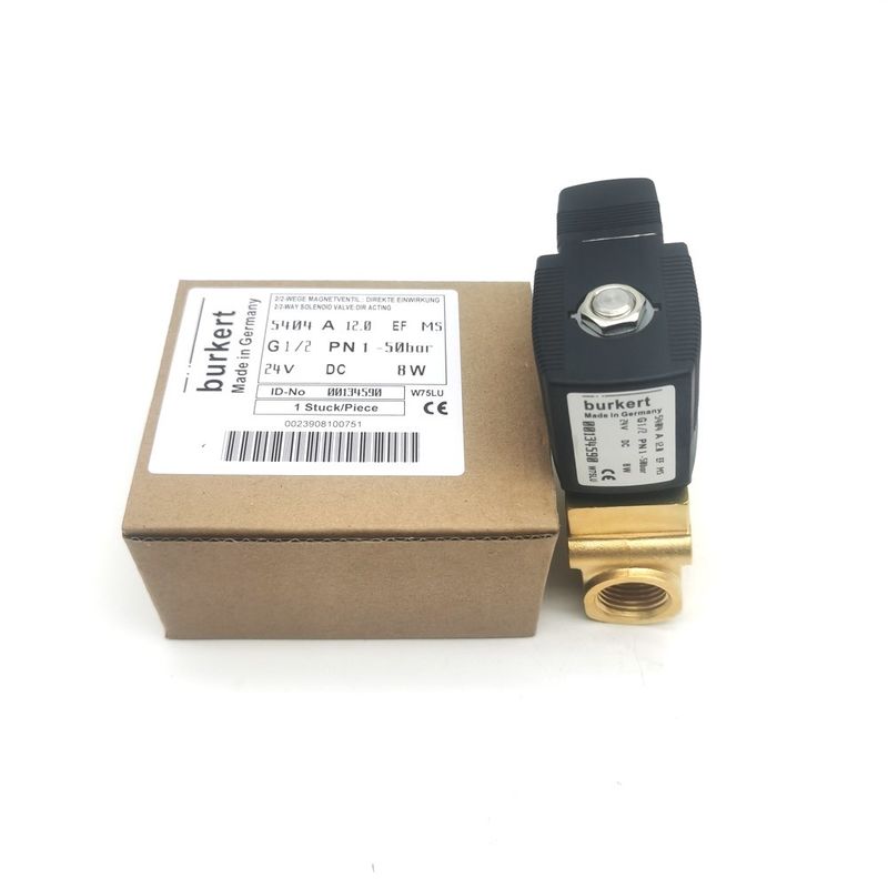 Burkert 00132865 AC24V Elektromagnetische klep direct werkend G1/8 6014 C Normaal gesloten 0~25bar 3/2 Way Messing lichaam