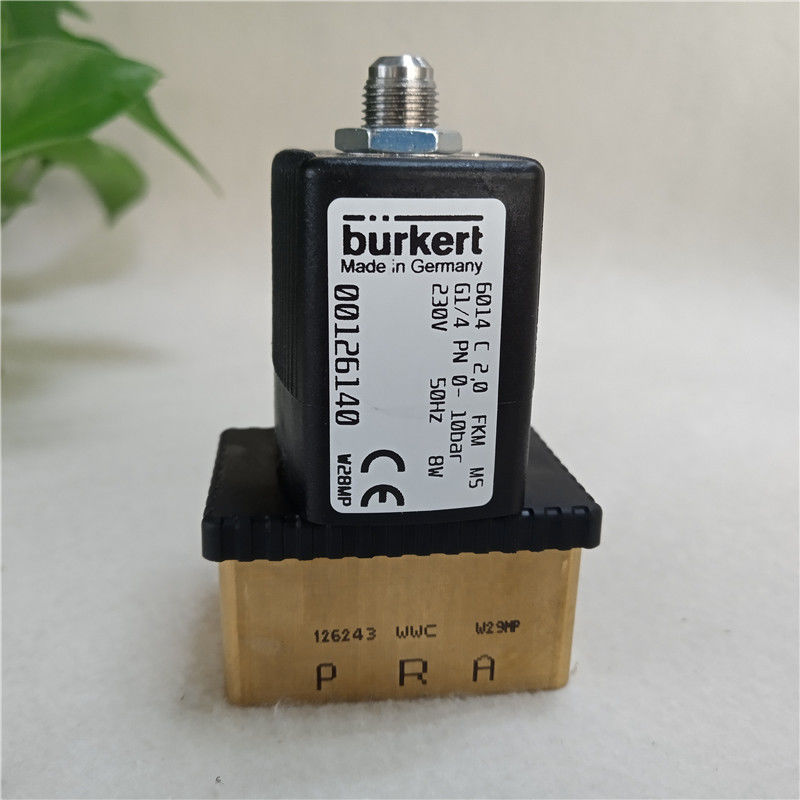 Burkert magnetoventil 6014C 2.0 FKM G1/4 PN 0-10bar 230V 00126140