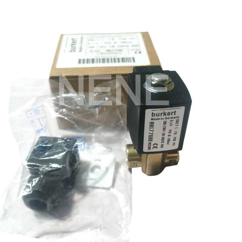 Burkert-solenoïde klep 00134241 6013 Type Directe werking G1/8-Inch 2.5 Flow Hole FKM Verzegeld Messing klep lichaam 24VAC 8W 0~16bar
