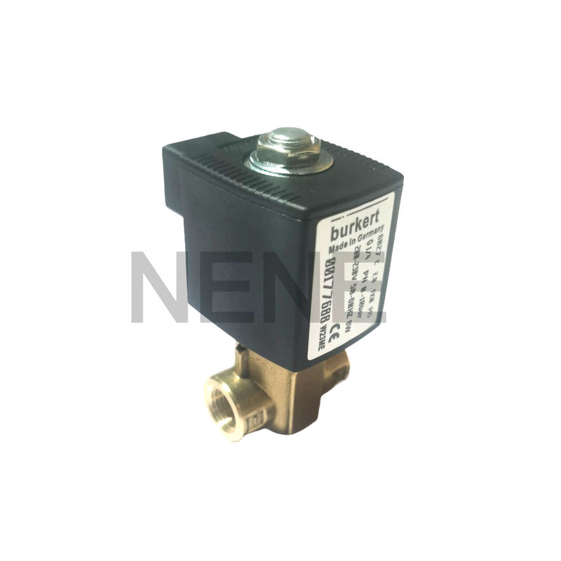 Burkert Solenoïde 6013 Type Direct Acting 00134243 2/2 Normaal gesloten G1/8 Inch 2.5 Flow Hole FKM Seal 220VAC 8W 0~16bar