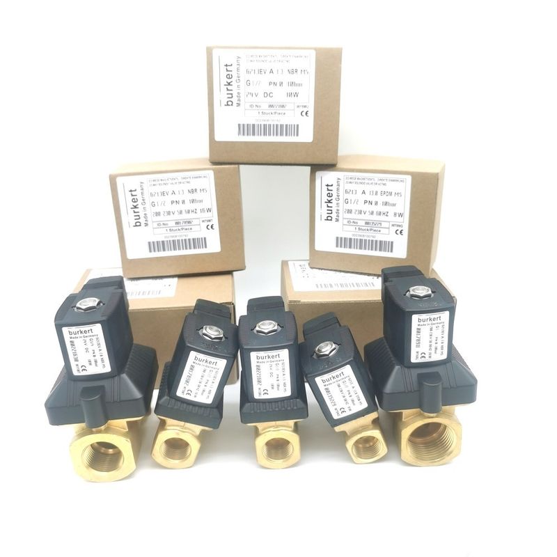 Burkert-solenoïde klep FKM-zegel 00126091 24VDC 8W 0~6bar 6013 Type Directe werking G1/8 inch 2/2 Normaal gesloten 3.0-stroomgat