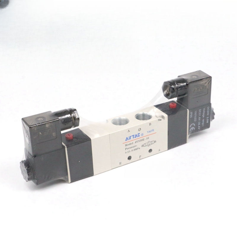 Airtac 4V330E-10: Solenoïde luchtklep ((5/2,5/3 manier) - 4V330E10BI 4V330P-10 AC220V
