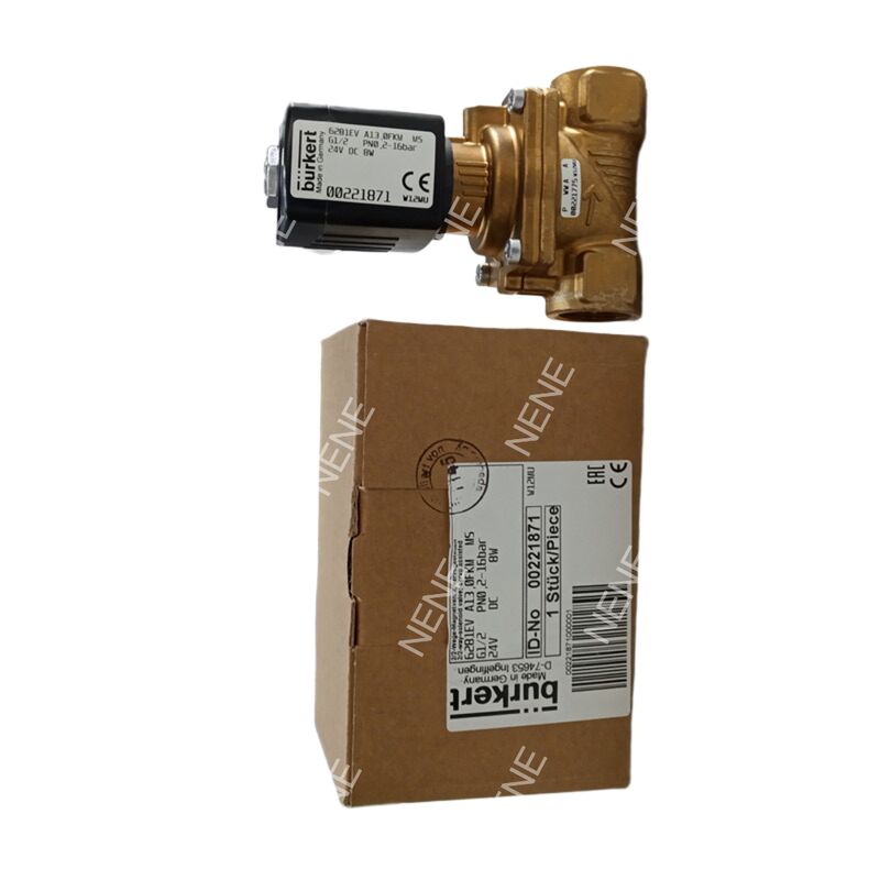 40.0 Oorifice Solenoïde Valve BURKERT Type 6281 00270142 G1 1/4 2/2 Normaal gesloten Messing lichaam Handmatige overschrijding NBR Afdichting DC24V 8W 0.2-16bar -10~+80°C