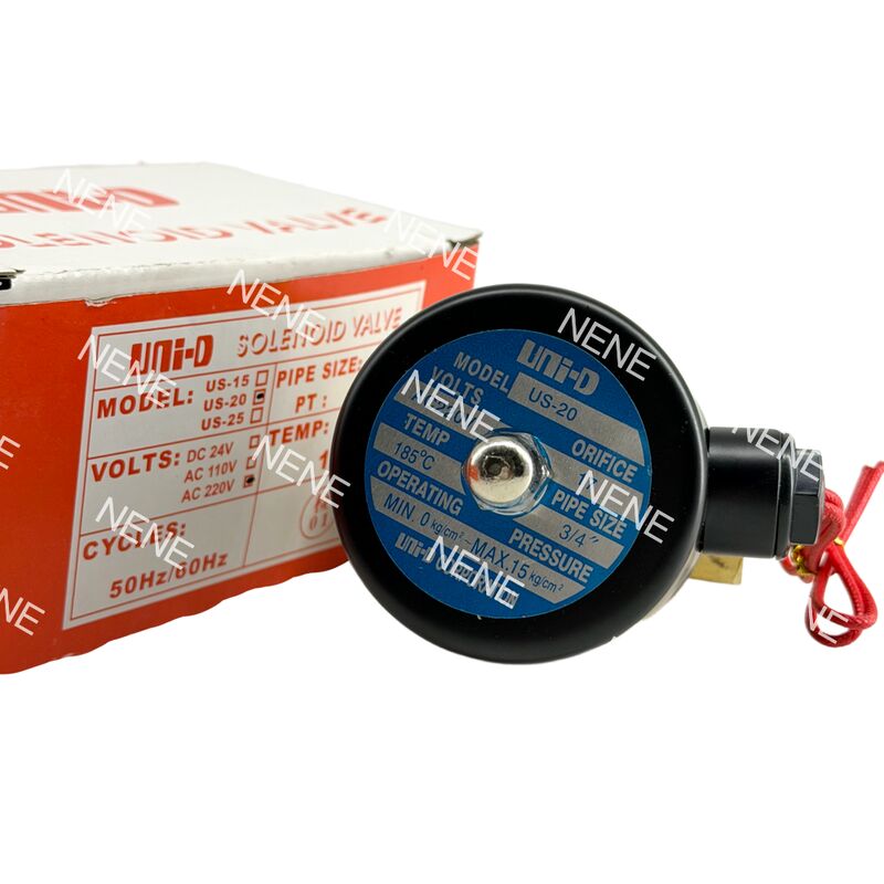 US-20 UNID 3/4" koperen zuiger pneumatische magnetoventil -5°C ~ 185°C waterventiel