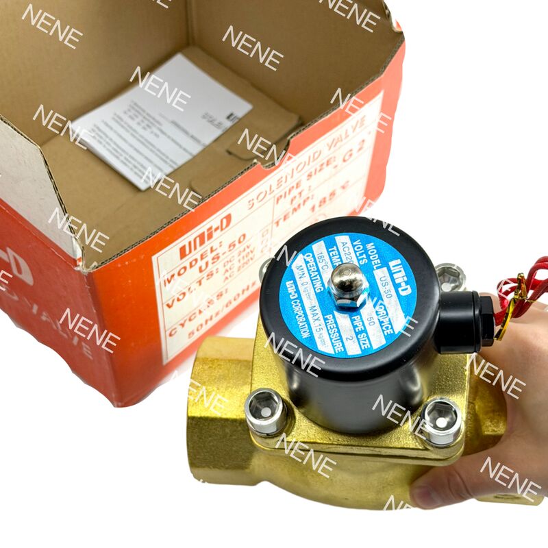 US-50 UNID Pneumatische Solenoïdeklep Messing 2" OPENING 50 mm 2 Inch -5°C ~ 185°C