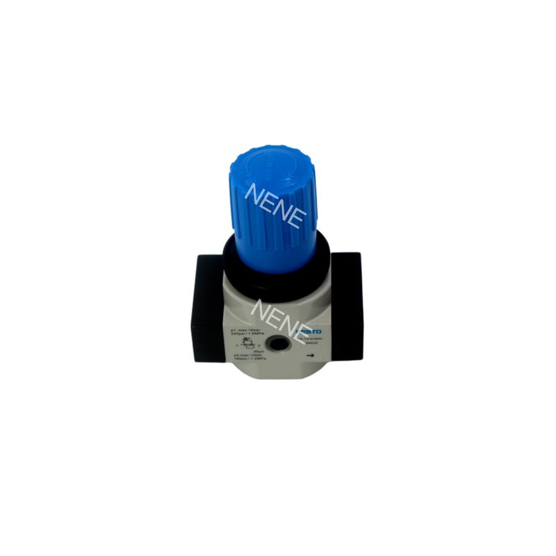 Direct werkende membraandrukregelaar Festo LR-1/4-D-MINI-MPA 8002275 Zinklegering met MPA manometer G1/4 0,5-12 bar 1500L/min Vergrendelbare draaiknop