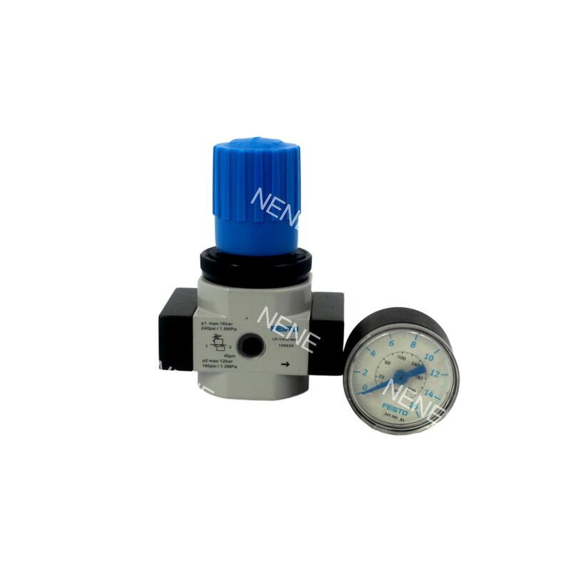 Festo LR-1/8-D-MINI-MPA 8002274 Zinklegeringsdrukregelaar met MPA-meter 0,5-12 bar G1/8 800L/min Direct aangedreven diafragma mini-drukregelaar