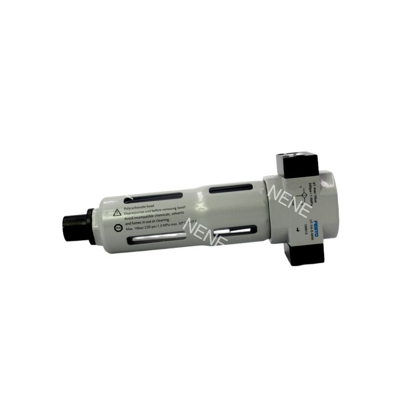 Zinklegeringsfilterregulator Festo LFR-1/4-D-MINI-A 159635 G1/4 40μm Volledig automatische afvoer 0,5-12bar met drukmeter