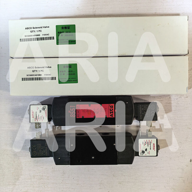 ASCO SC8551A018MS SC8551A017MS 24DC AC110V 4-Way Aluminium 1/4 In Solenoïde Valve Namur Mount