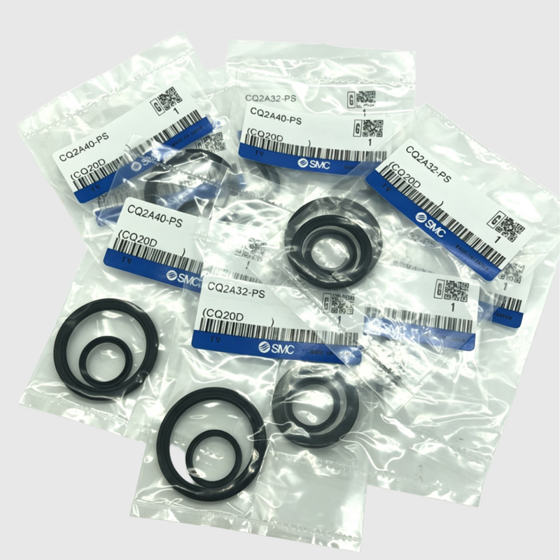 SMC CQ2 Series 12mm Bore Compact Pneumatic Cylinder Seal Kit with NBR Material for Industrial Automation