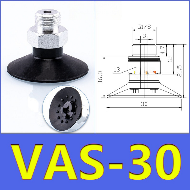 FESTO VAS30 Pneumatische Zuignap 30Mm Diameter Multi Kleur Siliconen Nitril Rubber Slijtvast Voor Robot Materiaaloverdracht