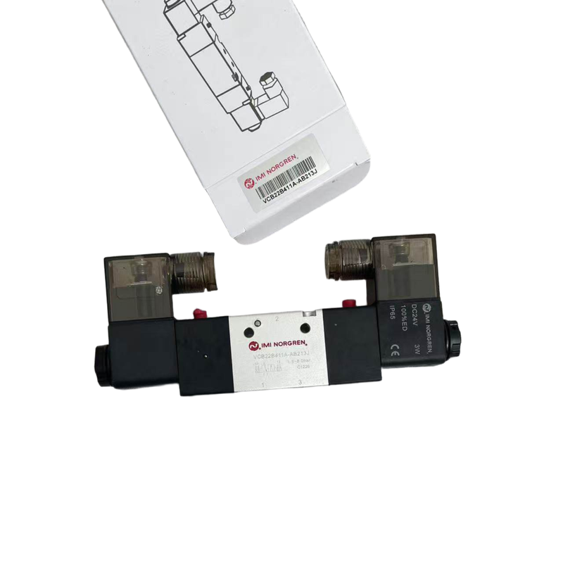 3/2 Normaal Gesloten Dubbele Solenoïdeklep IMI NORGREN VCB22B411A-AB213J G1/4 24VDC Pneumatische Klep voor Vacuümcircuit NBR Afdichting