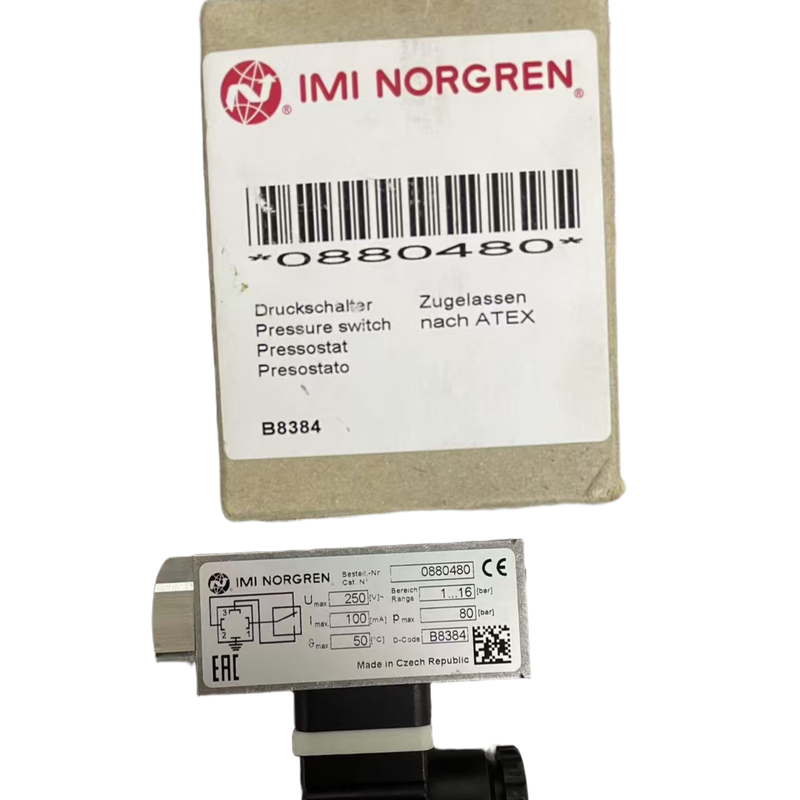 Explosion Proof NORGREN 0880480 Pressure Switch G1/4 Thread 1 to 16bar Pressure Control Switch for Hazardous Location