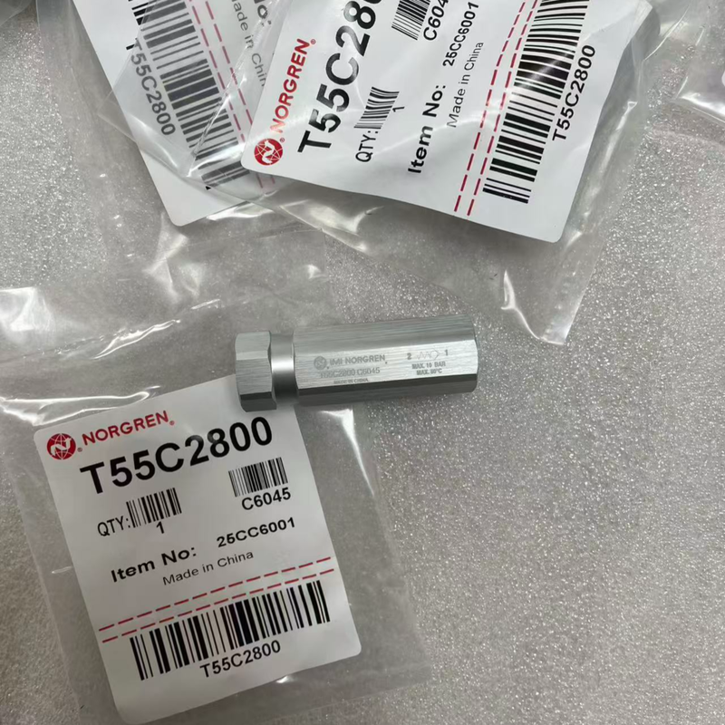 Compact Pneumatische Klep T55C2800 IMI Norgren G1/4 BSPP Schroefdraad Lichtgewicht Terugslagklep Voor Robot Pneumatisch Circuit