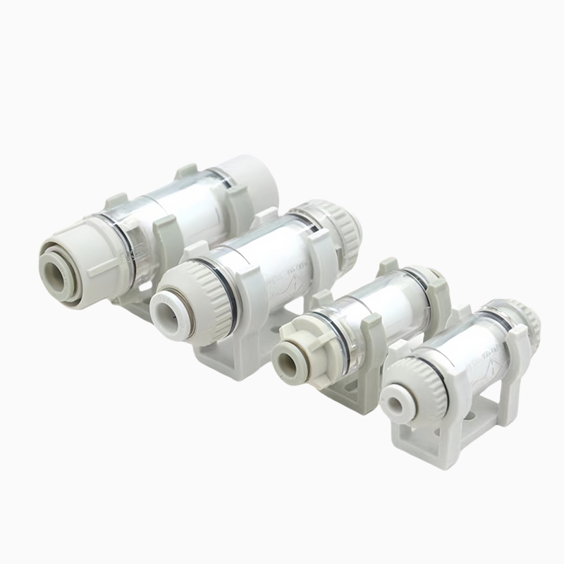 SMC ZFC100‐06B ZFC200‐06B Compact Negatieve Druk Zuigfilter One‐Touch Push‐In Fitting Anti‐Scatter Lock Mechanism Tool-Free Element Swap For Automation Pneumatic Auxiliary Pipeline
