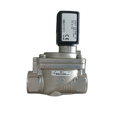 Burkert Type 6281 Hoogtemperatuurbestendige solenoïde klep 00221989 00221990 00221991 G1/2 Vrouwelijke draad 2/2 NC Roestvrijstalen lichaam FKM Zeil 13.0 Stroomgat 8W spoel DC24V AC24V AC220V