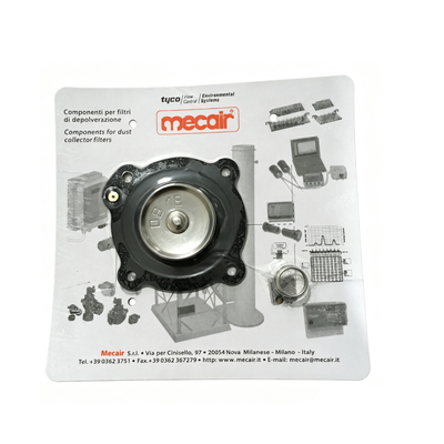 Mecair stofverwerkingsapparatuur Onderdeel DB18 FKM Diafragma met veermontage gebruikt voor Mecair Pulse Jet Solenoïde Valve Overhaal Compatibele Valve VNP/VEM208, VNP/VEM308, VNP/VEM408