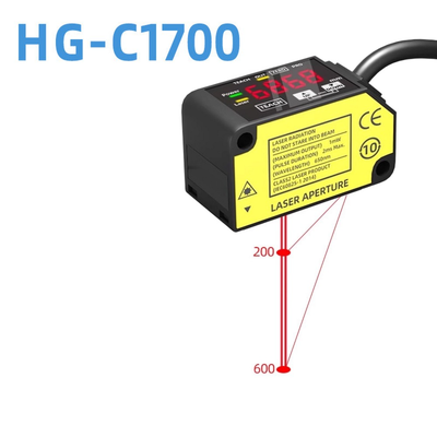 HG-C1700 Laserverplaatsingssensor 700Mm Referentieafstand Lang meetbereik CMOS beeldsensor IP67 12-24V Dc NPN PNP 0-5V 4-20Ma Analoog signaal
