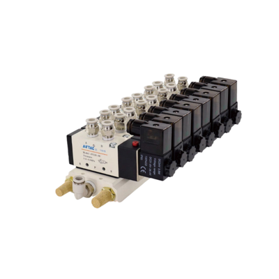 Airtac 4V310-08 Pneumatische Regelklep Manifold Kit 7 8 9 10 Station Klep Eiland Handmatige Overbruggingsfunctie Meerdere Spanningsopties Voor Machine Debugging